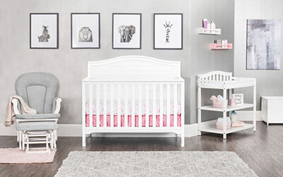 Chambre complete bébé Nika Gris Blanc Obaby 21OB1004D3 : Magasin de  puériculture et jouets de naissance : poussette et landau , cadeau de  naissance
