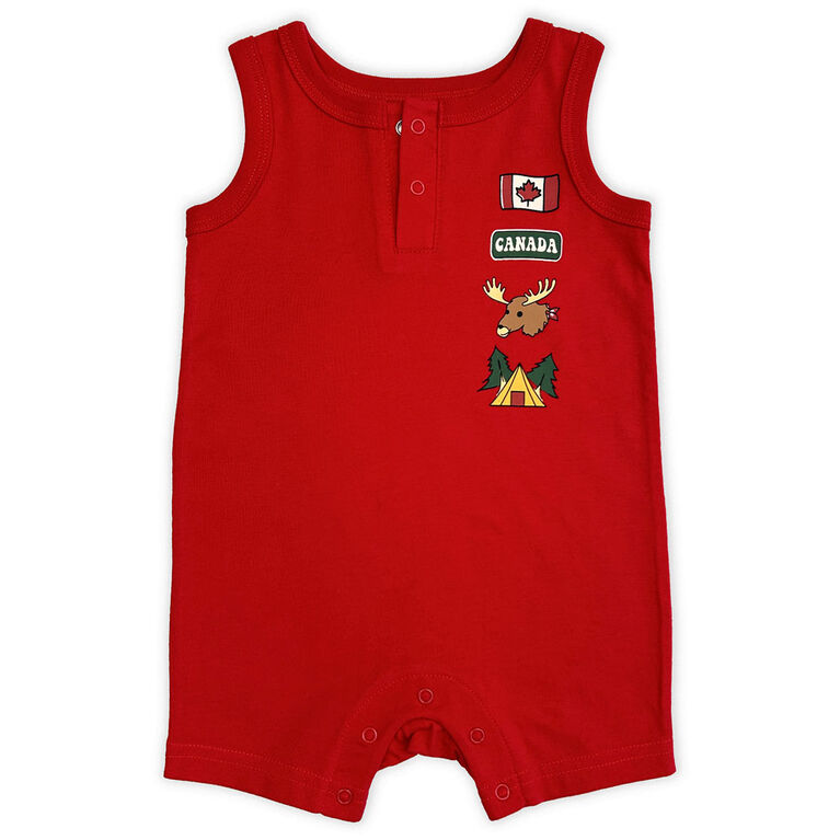 Canada Day Romper - Red 0 Month