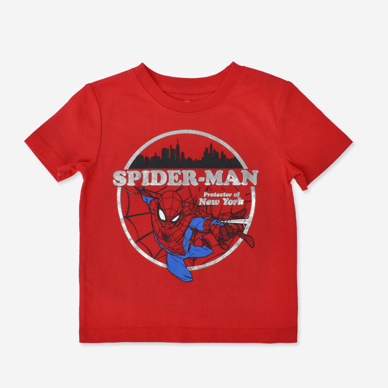 Marvel Spider-Man Haut À Manches Courtes Rouge