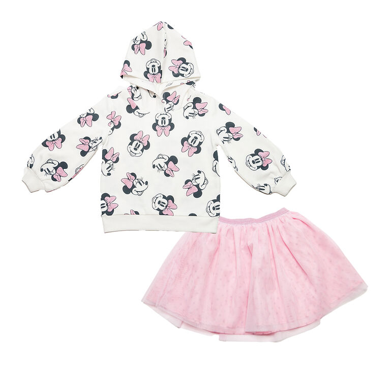 Disney Minnie Mouse - 2 Piece Combo Set - Off White and Pink- Size 3T - Toys R Us Exclusive