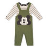 Mickey Mouse Overall Set Green 6/9M