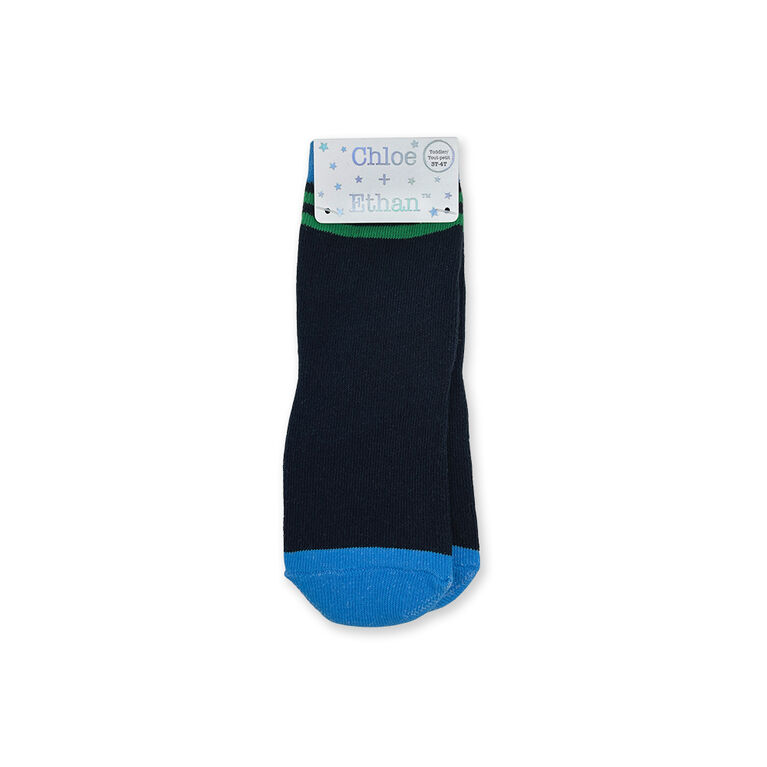 Chloe + Ethan - Baby Socks, Royal Blue Sport Stripe