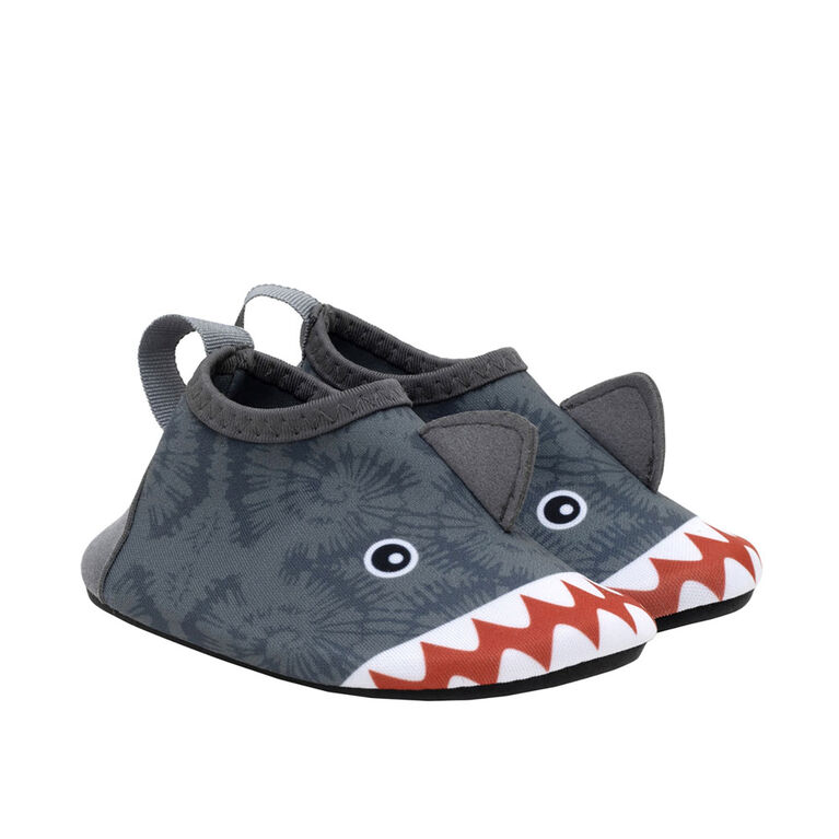 Robeez - Aqua Shoes - Shibori Shark - Grey - 2 (3-6M)