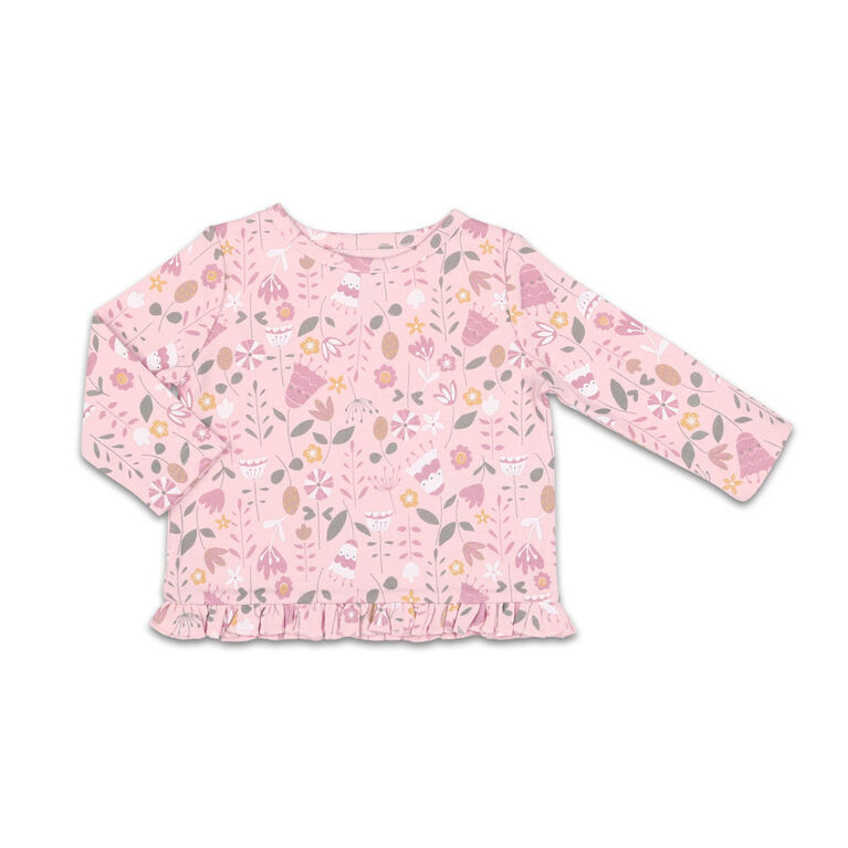 Chemise A Manches Longues The Peanutshell Motif Fleur Sauvage Et Bas A Volants Interchangeable Layette Pour Bebe Fille Nouveau Ne Babies R Us Canada