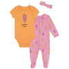 Pl Baby-Baby 3 Piece Set Sleeper Knit Dark Pink 3 Months