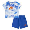 Ensemble T-shirt et Shorts Nike - Bleu - Taille 4T