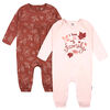 Gerber Childrenswear - 2 Pack Romper - Leaves - Pink 3-6 months