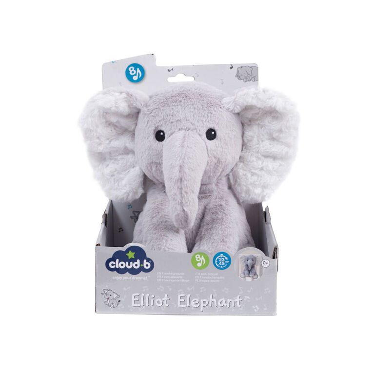 Elliot The Elephant de Cloud b Éléphant en Peluche avec 8 Sons/Mélodies Apaisants
