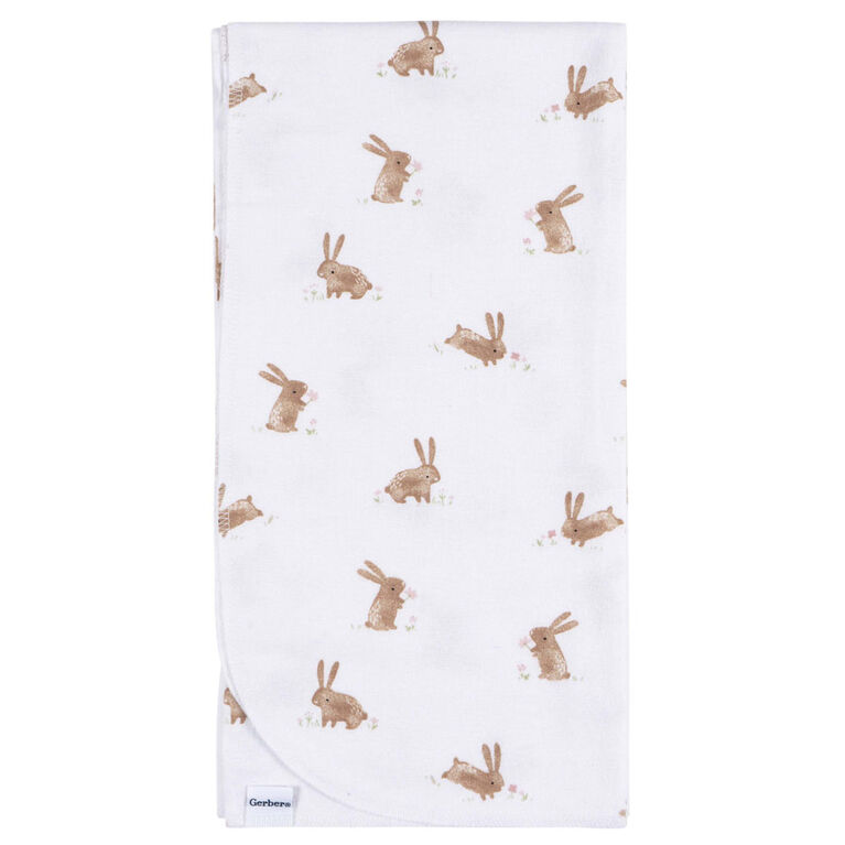 Gerber Childrenswear - 4 Pack Flannel Receiving Blanket - Retro Floral