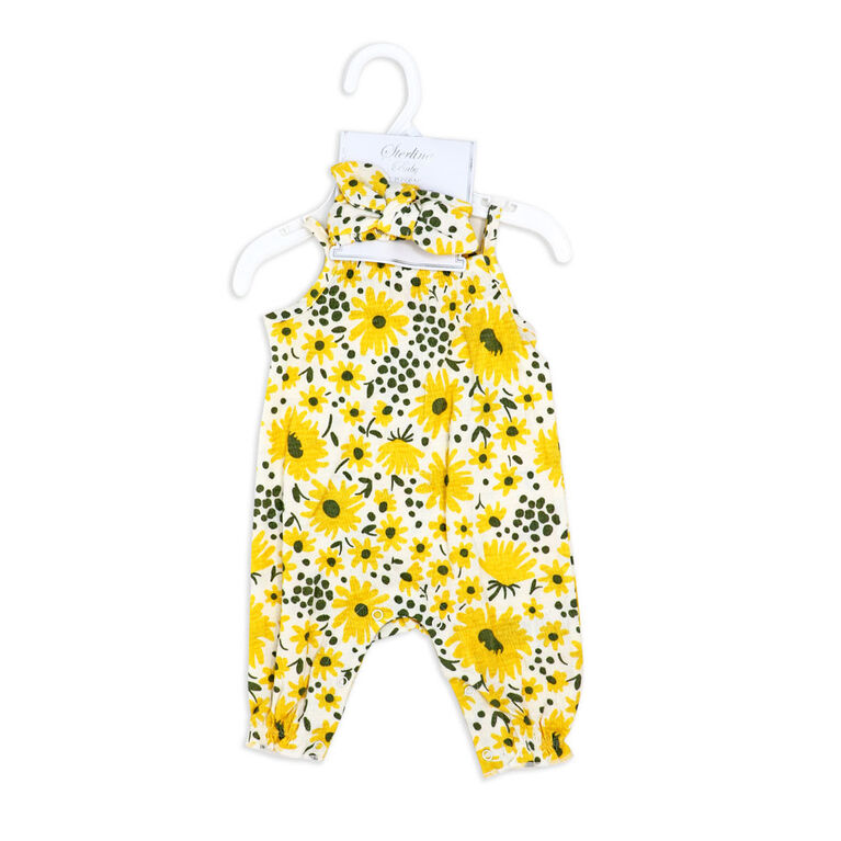 Sterling Baby  Yellow 2 Piece   Romper Set Newborn