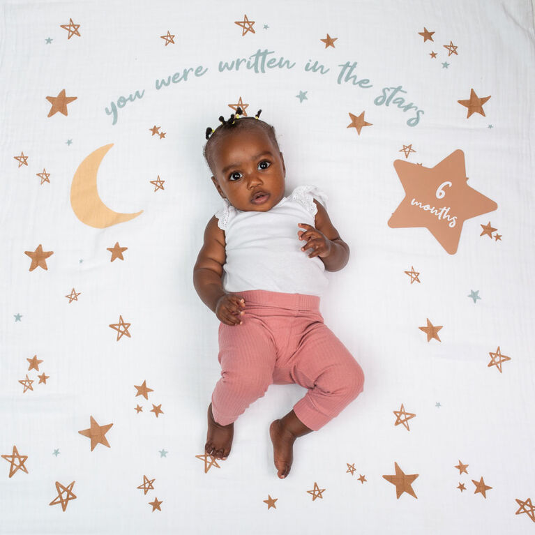 Lulujo -Baby's 1st Year Milestone Blnkt Written in the Stars