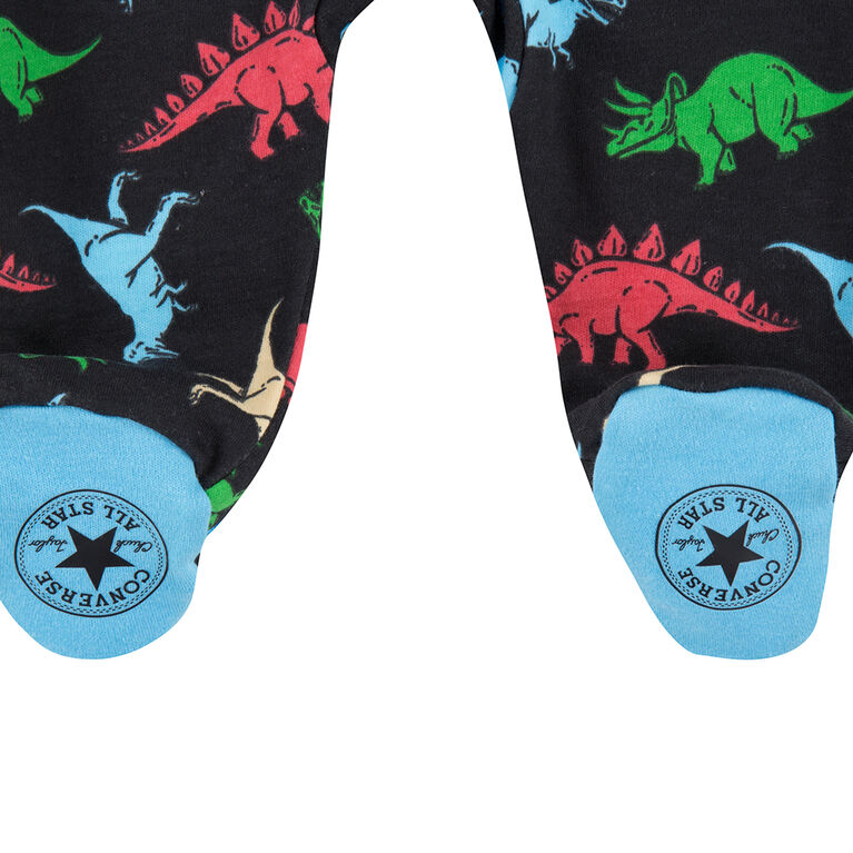 Dino Converse Black Canada Us R Footed | Babies Coverall -