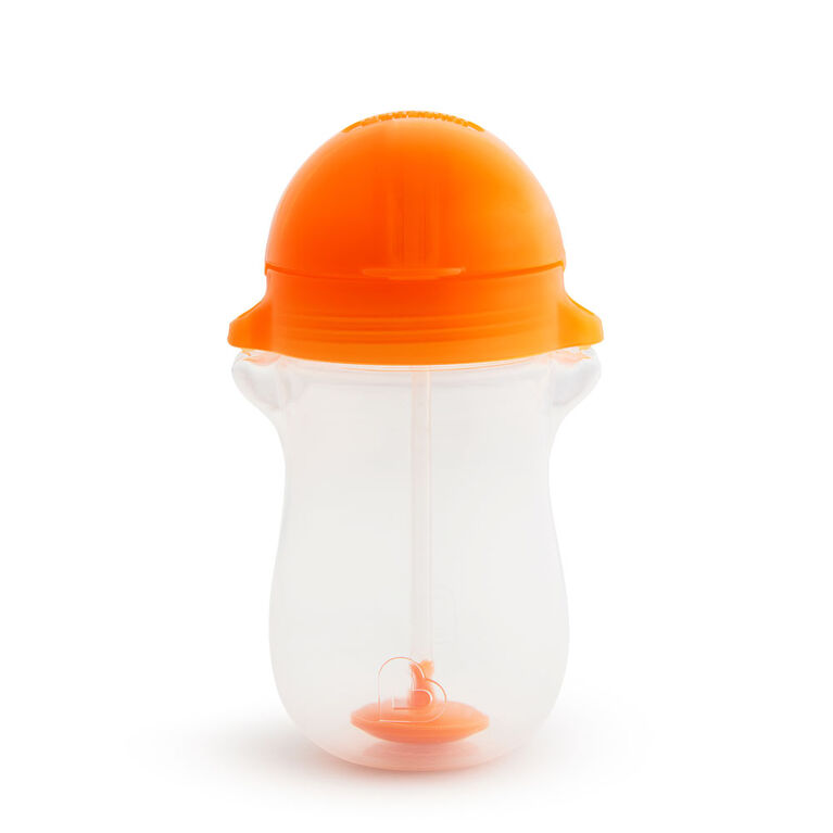 Munchkin- Any Angle Weighted Straw Cup - Orange, 10 oz | Babies R Us Canada