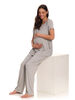 Chloe Rose 2 Piece Maternity & Nursing Pant Set Grey L
