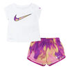 Ensemble T-shirt et Shorts Nike - Rose/Orange - Taille 12 Mois