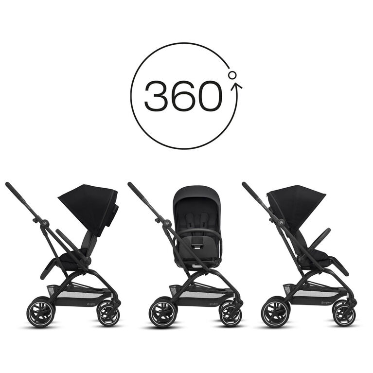 CYBEX Eezy S Twist 2 Stroller, 360 Rotating Seat, Parent Facing or Forward  Facing, One-Hand Recline, Compact Fold, Lightweight Travel Stroller,  Stroller for Infants 6 Months+, River Blue 