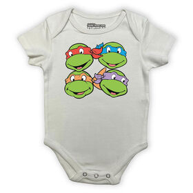 TMNT Short Sleeve Bodysuit - White