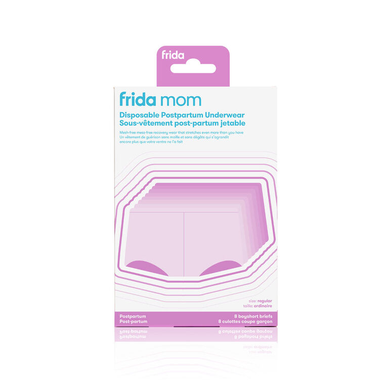 Frida Mom Disposable Postpartum Underwear for Women, Boyshort (8 Count) 