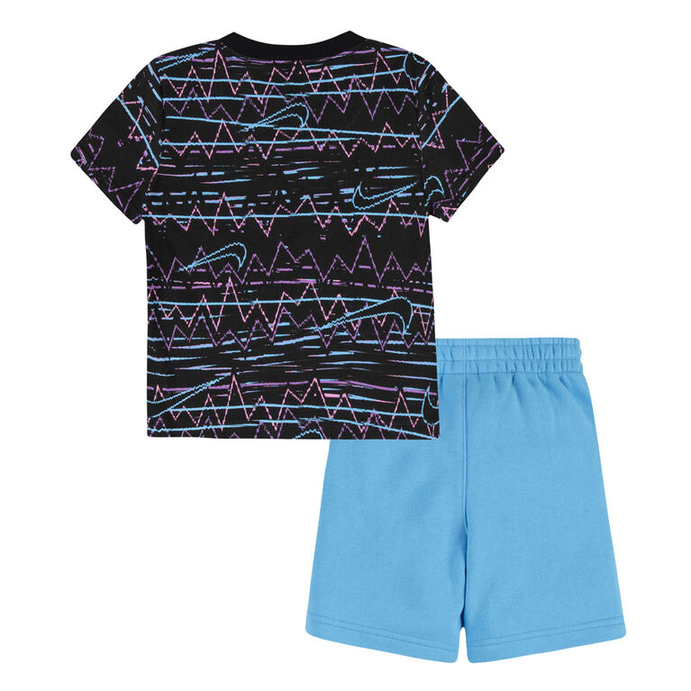 Nike Printed Shorts Set - Baltic Blue