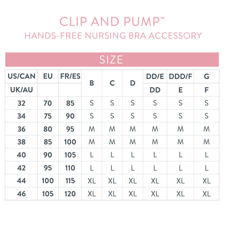 Clip and Pump - Accessoire main-libre pour tire-lait Noir S