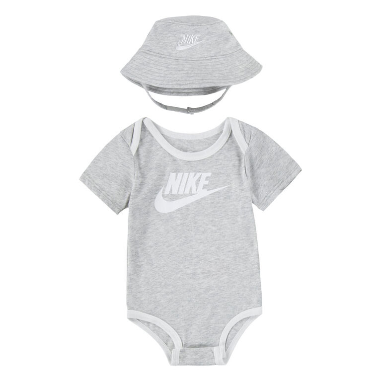Nike 2 Piece Bodysuit Set - Grey - Size 6/12 Months