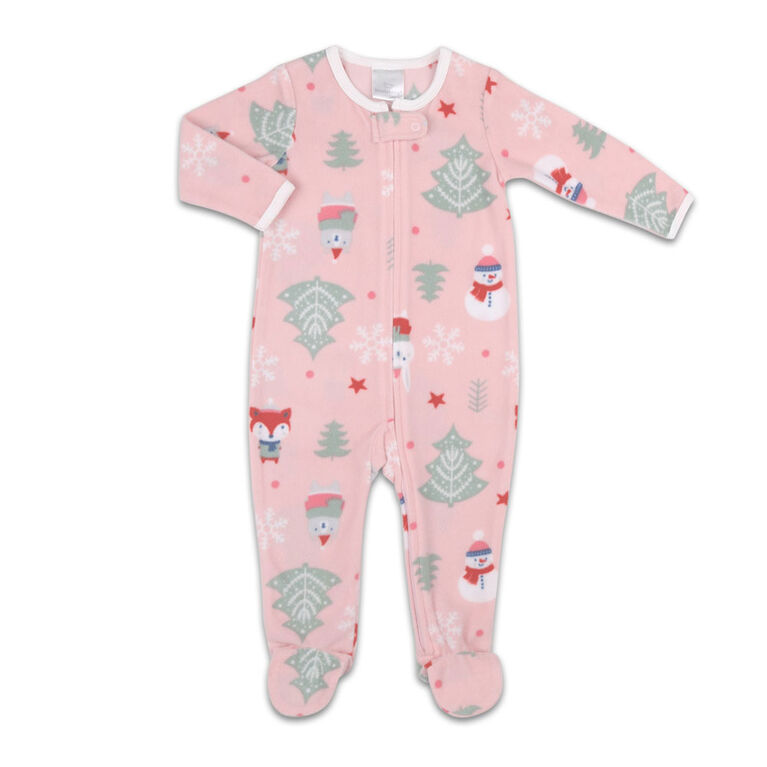 Dormeuse Koala Baby En Micropolaire De Couleur Rose Pale Et Imprime De Noel Nouveau Ne Babies R Us Canada