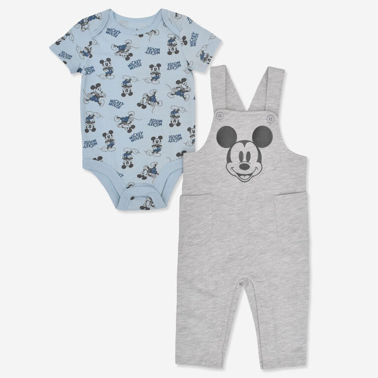 Mickey Mouse Overall Set Grey 12/18M