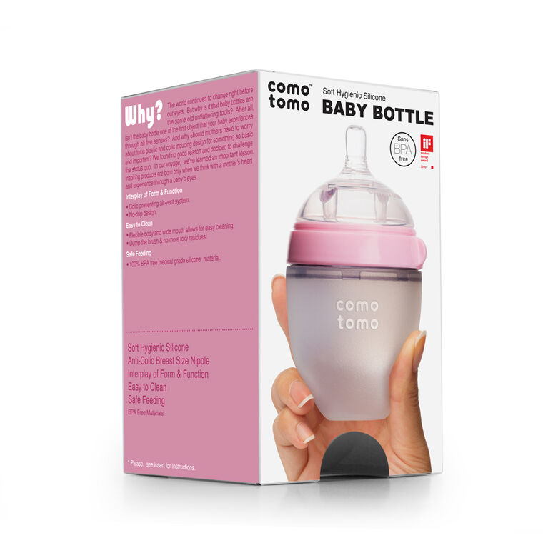 Comotomo Natural Flow Bottle Pink 150Ml