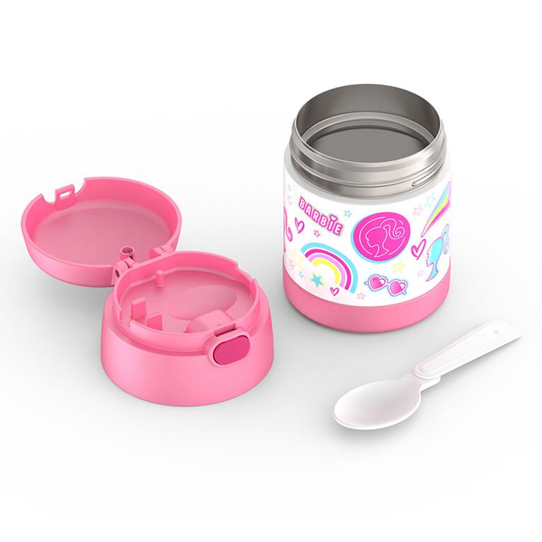 Thermos Funtainer Food Jar With Spoon Barbie 10oz
