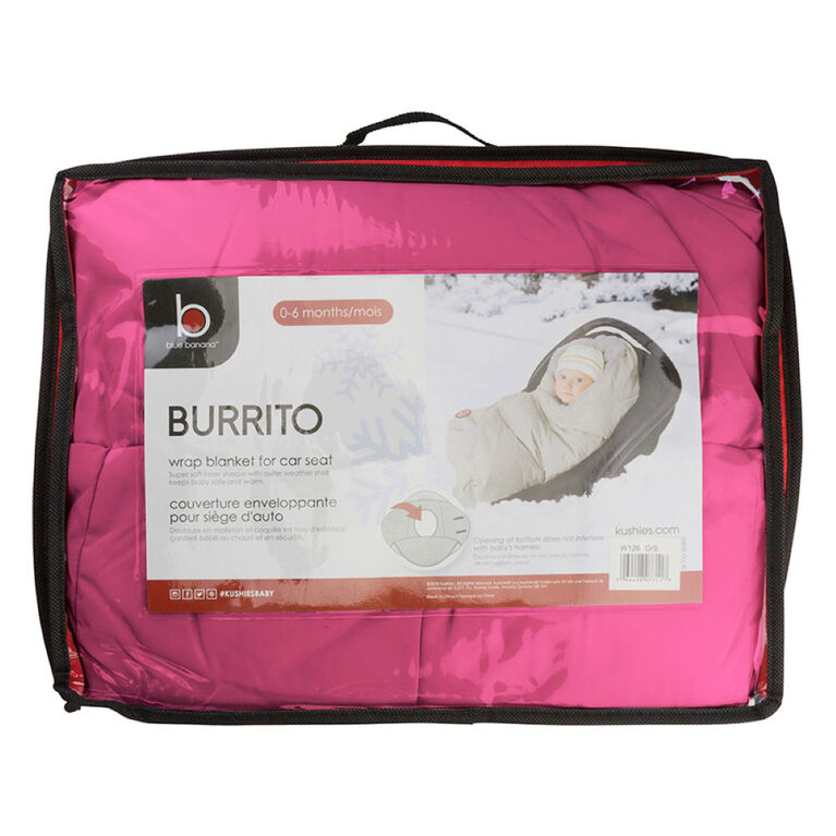 Burrito couverture enveloppante pour siège d'auto - Rose