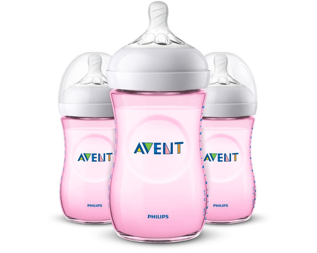 pink baby bottles