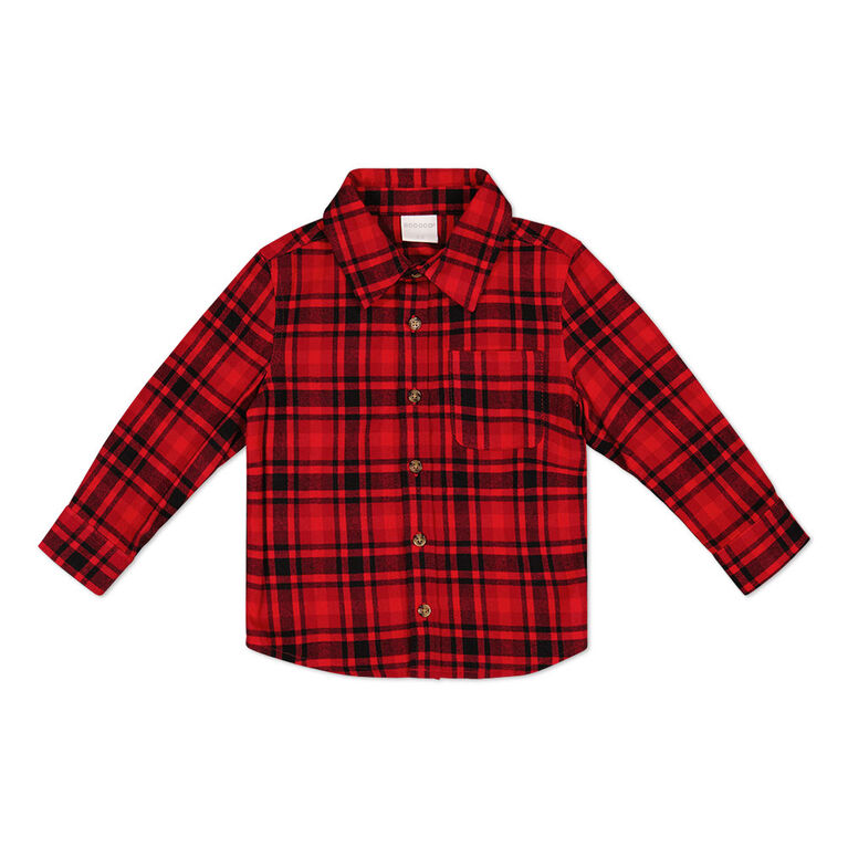 Rococo Flannel Shirt Red 6/9M