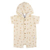 Gerber Childrenswear - Short Sleeve Hoodie Romper - Desert - 0-3M