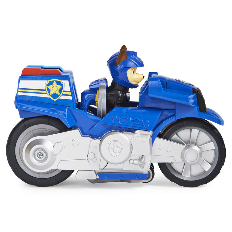 PAW Patrol LA PAT' PATROUILLE - VEHICULE + FIGURINE ROCKY MOTO PUPS - Moto  Avec Rétrofriction Et Figurine