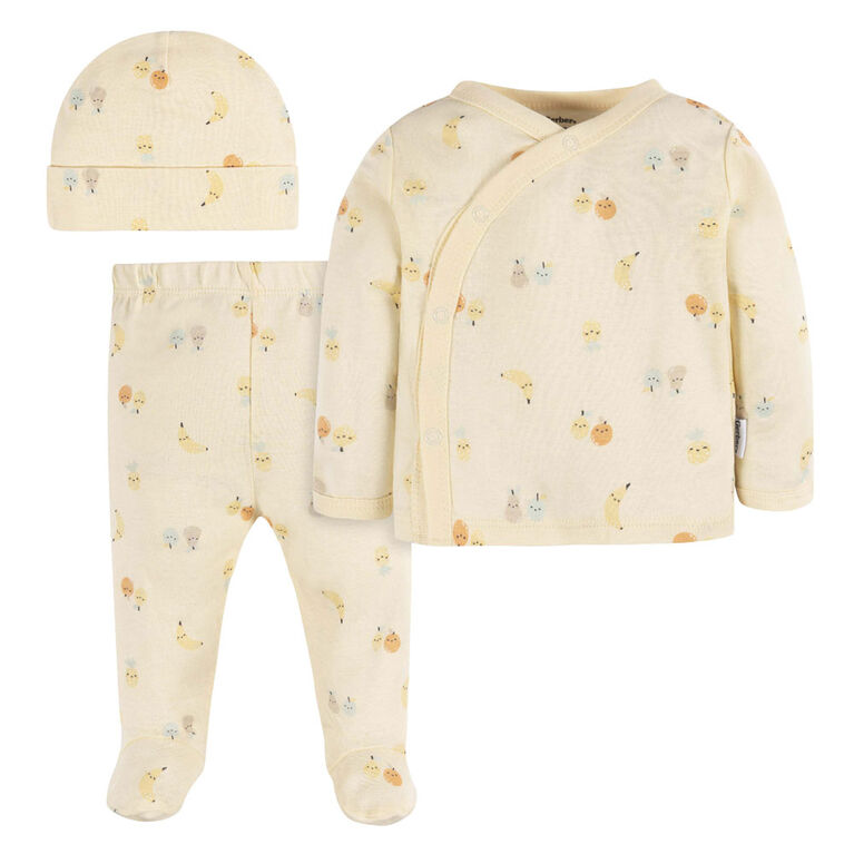 Gerber Childrenswear - 3-Piece Baby Neutral Take Me Home Set - 0-3M