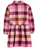 Carter's Plaid Cotton Flannel Shirt Dress Pink  4T