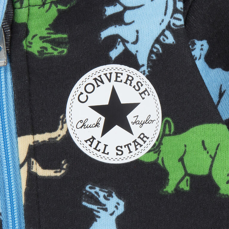 Black R Dino Us Footed | - Canada Babies Coverall Converse