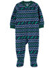 Carter's One Piece Dinosaur Fleece Footie Pajamas Blue  2T