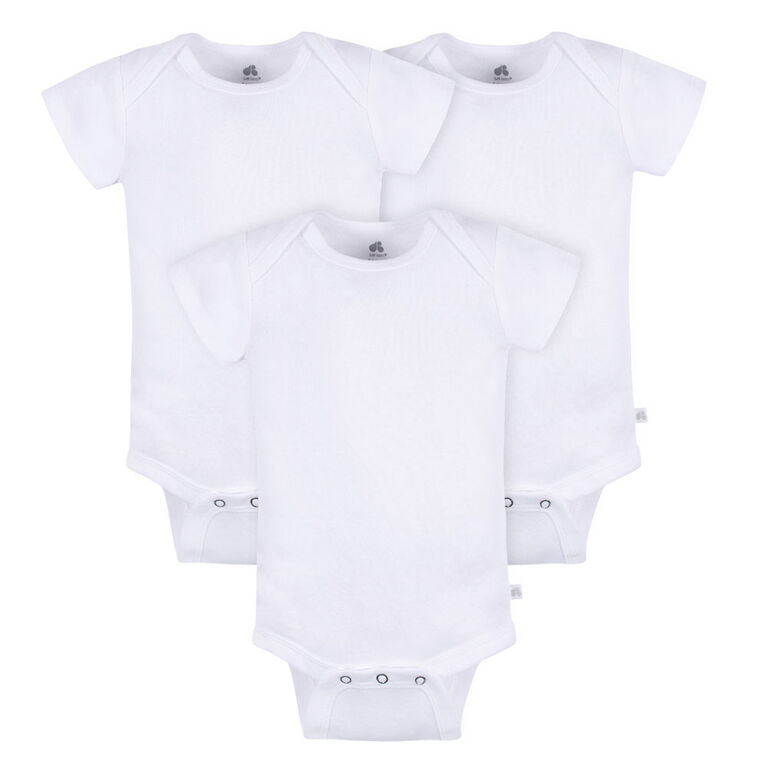 Just Born - 3-Pack Baby Neutral Short Sleeve Onesie - 24 months