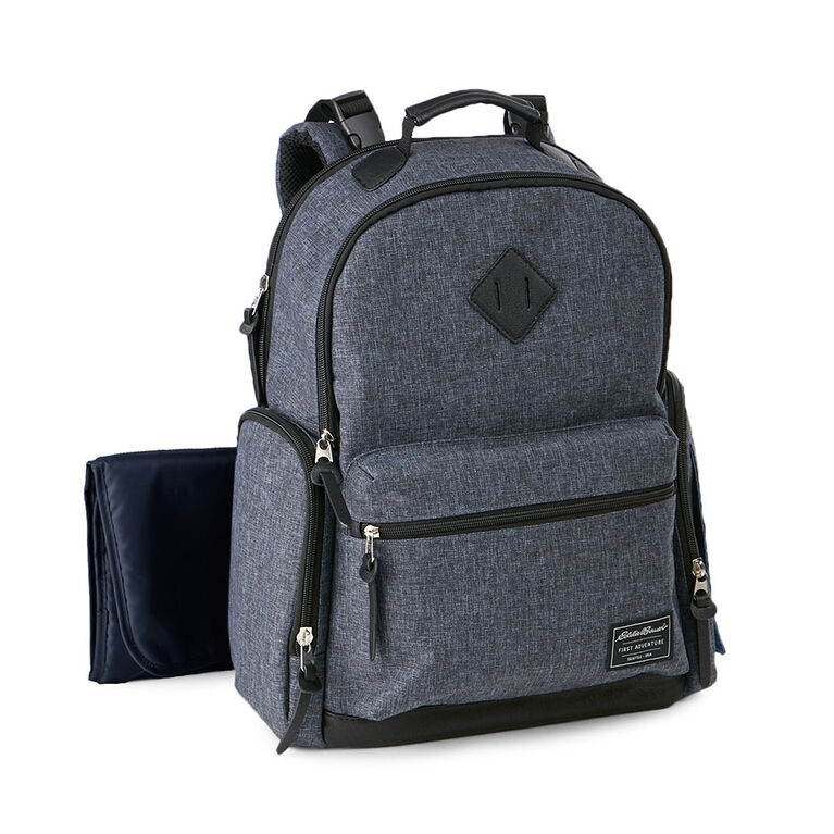 eddie bauer places & spaces bridgeport backpack diaper bag denim
