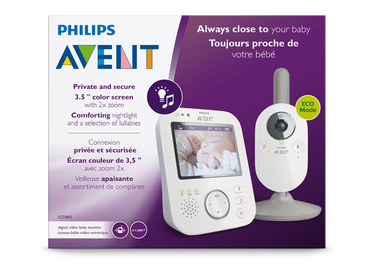 CAMERA PHILIPS AVENT Babyphone - modèle SCD630/26 - écran LCD HD 3