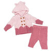 Rock A Bye Baby 2 Piece Knitted Set-Pink 0-3M