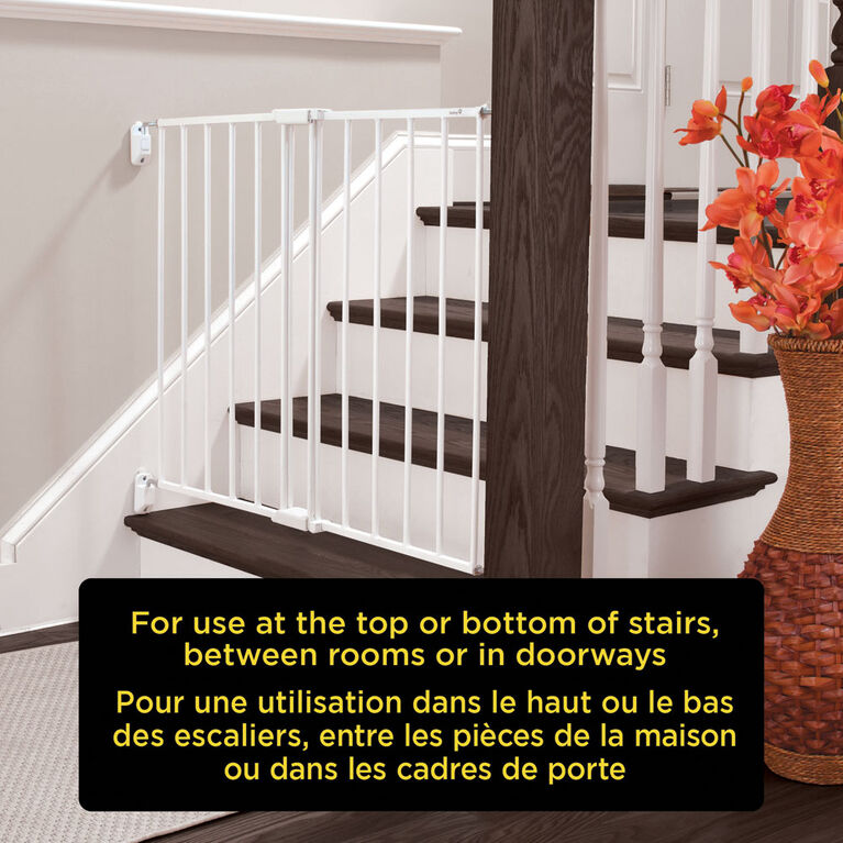 Safety 1st Barrière en métal extensible Haut des escaliers - Noir