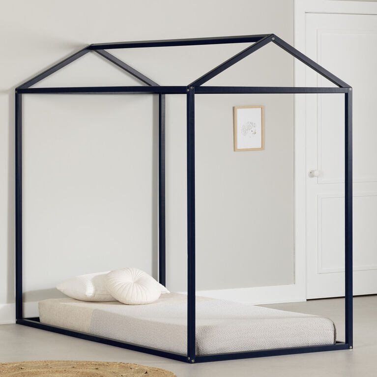 Sweedi Twin House Bed Frame Navy Blue