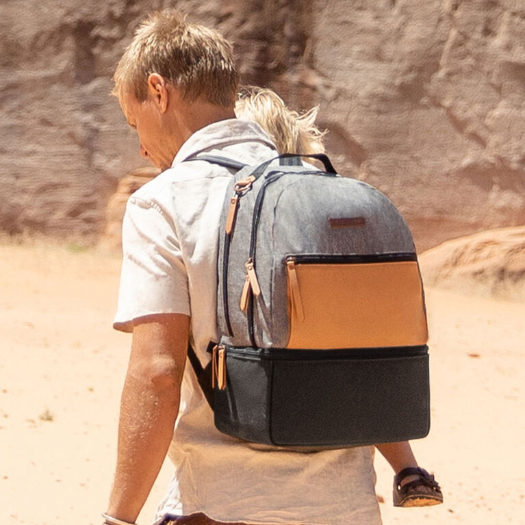 Petunia Pickle Bottom Axis Backpack in Camel/Graphite