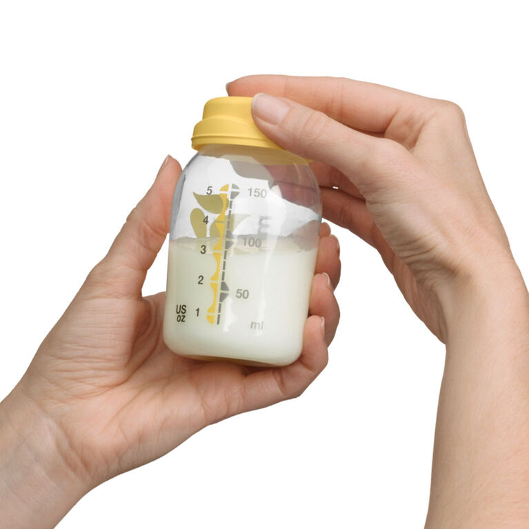 4pcs Bouteilles de stockage de lait maternel Bouteilles de congélation de lait  maternel étanches de grand calibre avec joint en silicone 180ml