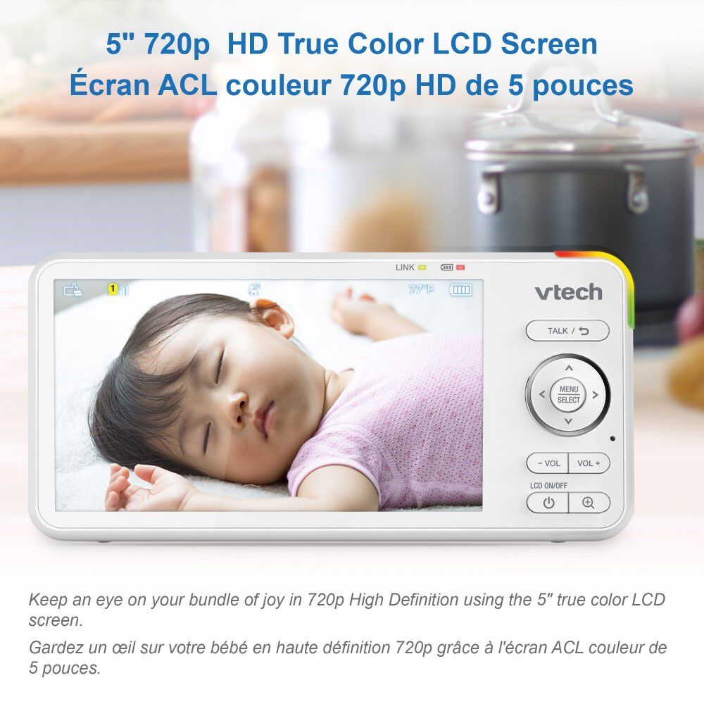 VTech RM5766HD, 1080p Smart WiFi Remote Access 360 Degree Pan and