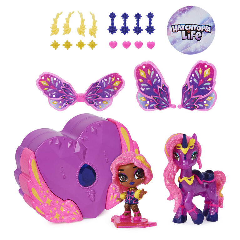 Hatchimals Pixies Riders, Wilder Wings, Pixie Starlight et Glider licorne avec 16 accessoires pour ailes (plusieurs modèles disponibles)