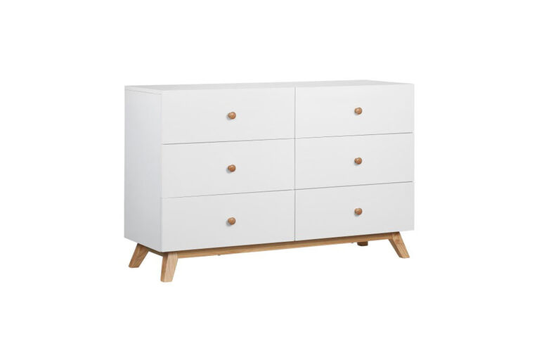 Oxford Baby Visby 6 Drawer Dresser White/Natural | Babies R Us Canada