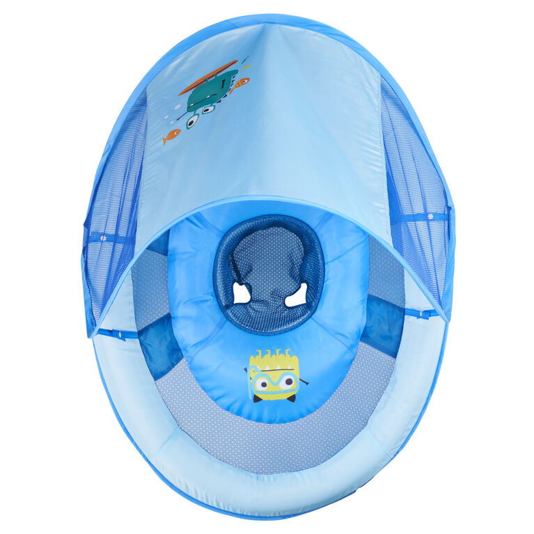 SwimWays Baby Spring Float Sun Canopy - Blue Sea Monster